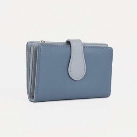 Women's wallet on magnet, blue color