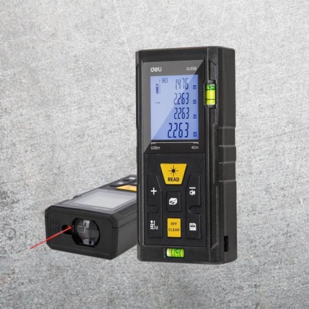 Laser rangeer Deli DL4168 102961, ± 3 mm, 40 m