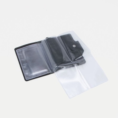 The cover on the button, for auto documents and passports, black color-3
