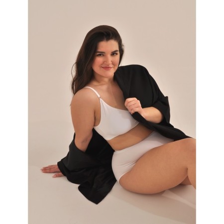 Female top on adjustable straps with cups Top with Cup, size 52-54, white color-2
