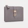 Women's wallet on the button, gray color