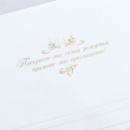 Приглашение на свадьбу «Прекрасен миг семьи рожденья...», 18 х 12,7 см.-6