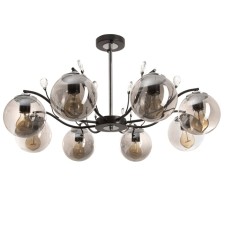 ARISA chandelier 8he27 40W black-silver 80x80x40 cm