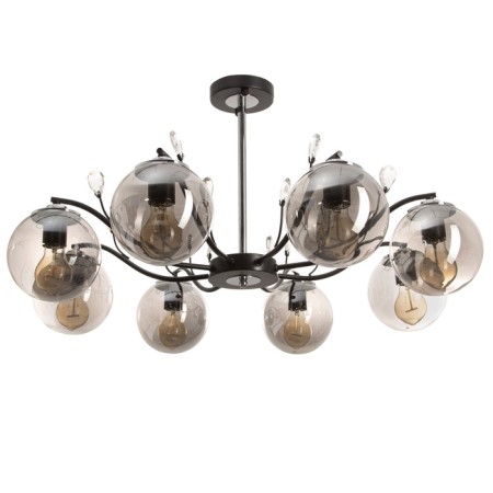 ARISA chandelier 8he27 40W black-silver 80x80x40 cm