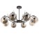 ARISA chandelier 8he27 40W black-silver 80x80x40 cm
