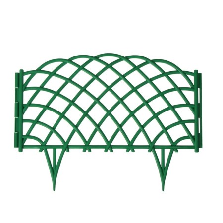 Decorative fence, 34 × 270 cm, 6 sections, plastic, green, "diadem"-7