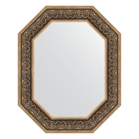 Mirror in the baguette frame, silver monogram 101 mm, 64x79 cm