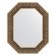 Mirror in the baguette frame, silver monogram 101 mm, 64x79 cm