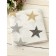 Glass sheet, size 75 × 75 × 12 cm, calico, patchwork star print