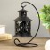 Summary metal 1 candle "openwork flashlight" black 23x14x9.5 cm
