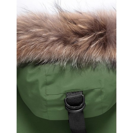 Winter park for a girl, height 152 cm, dark green color-8