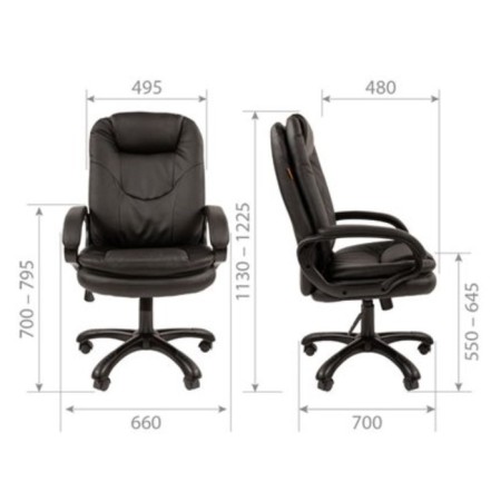 Chair Chairman 668 Eco -Premium Brown, black plastic-3