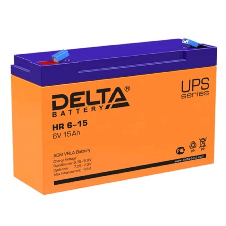 Delta HR 6-15, 6 V, 15 A/h battery