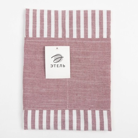 Apron Ethel "strip" Pink color, 62 x 76cm, 50% cotton 50% p/e-6