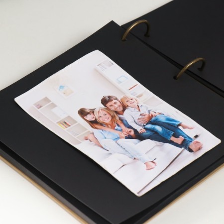 Photo album on rings 30 sheets "Fresh" Black sheets 18x18 cm-7