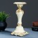 Climb "with a carved square base", vanilla/gold 12x12x27 cm, for a candle d = 2