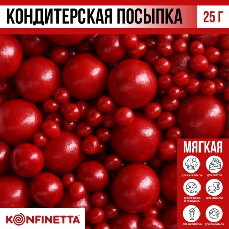Sprinking confectionery soft: red, 25 g.-1