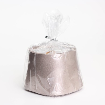 Candle "Trapezius" in the candlestick of gypsum smooth, 8x6cm, champagne-4