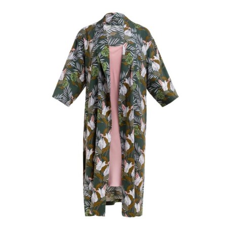 Kit (robe and combination) KAFTAN, 40-42, green/roses-9