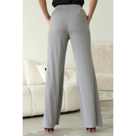Female suit, size 46, gray color-1