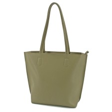 Women's bag B2810-02140, green color, genuine leather, 28x8x20 cm