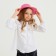 Hat with bombs for Minaku girl, size 50, pink color