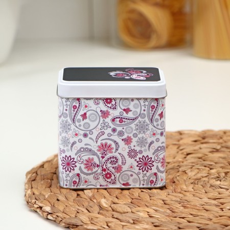 Bank for bulk products 600 ml "Buta", rectangular, white color
