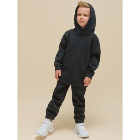 Children's sweatshirt, height 134 cm, black color-6