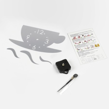 Wall -wall clocks for the kitchen, 3D "The aroma of coffee", sticker, large, 28 x 28 cm-3