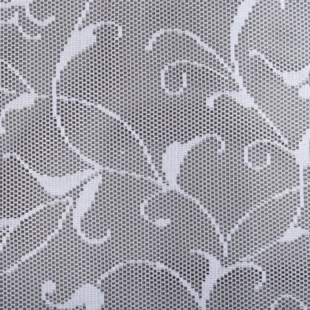 Tulle on the curtain tape, 145x250 cm, white color, 100% polyester-1
