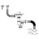 Aquant siphon for washing, 3 1/2 "x40 mm, straight -up/round overflows, with corrugation, direct -flowing, black