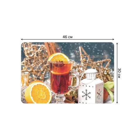 A set of napkins for setting the table “The mood to warm up”, rectangular, rounded edges, size 30x46 cm, 4 pcs-2
