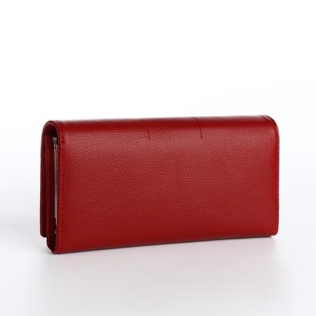 Women's wallet on magnet, red color-1