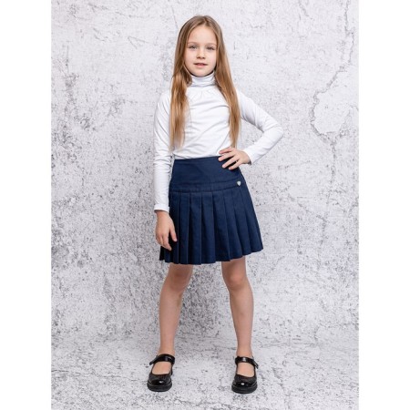 Turtleneck for girls, height 140 cm, white color-4