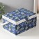 Casket for needlework "Field flowers on blue" 19x26x14.5 cm