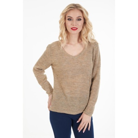 Pulover female, size 48, beige color