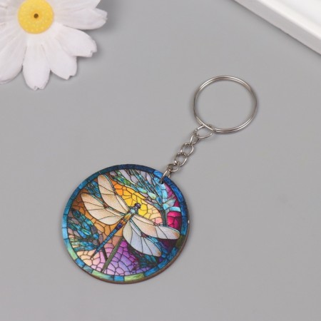 Browler tree "Dragonfly. Stained glass" 4.6x4.6x0.3 cm-1