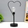 The desktop "Heart" LED from batteries 3haa black 11x16.5x36.4 cm Risalux