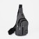 Male sling bag from textiles, gray color
