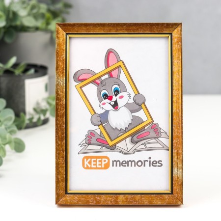 Photo frame plastic 10x15 cm 1514 gold