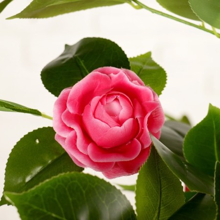 Artificial bush "Kustovaya rose" with a pot, 120 cm, mix-4