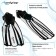 Laste for diving Onlytop, with an open heel, p. 45-47, black/white color