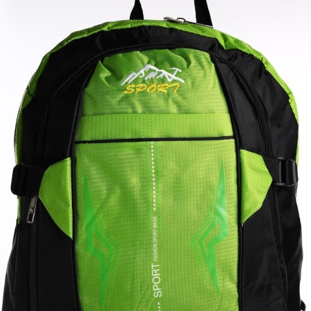 A backpack on a zipper with an increase, 65l, 4 external pockets, green color-4