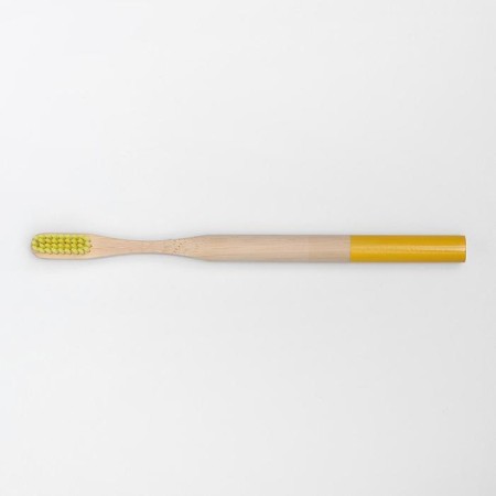 Bamboo toothbrush of medium stiffness, Mix flowers-1