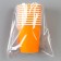 A single -single -paper glass, plain, orange color, 205 ml