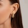 Set 2 objects: earrings, pendant "drop", color gold, 40 cm