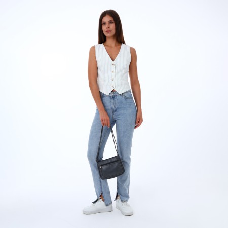 Women's bag with lightning, gray color-5