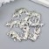 Decor Metal for creativity "Brown Bear" silver 3978 1.4x2.3 cm