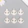Decor for creativity Polystone "Anchor" White set 6 pcs 2.8x3.2 cm