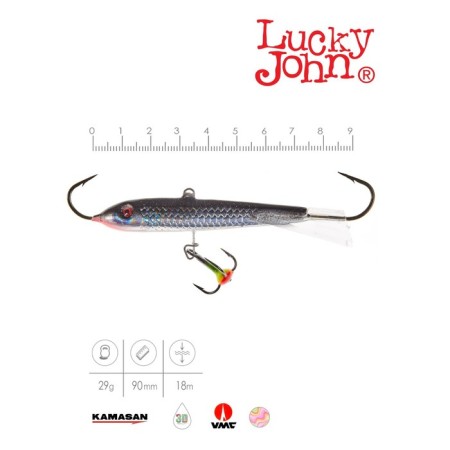 Balancir Lucky John Classic 9 + tee, 9 cm, color 13h blister-1